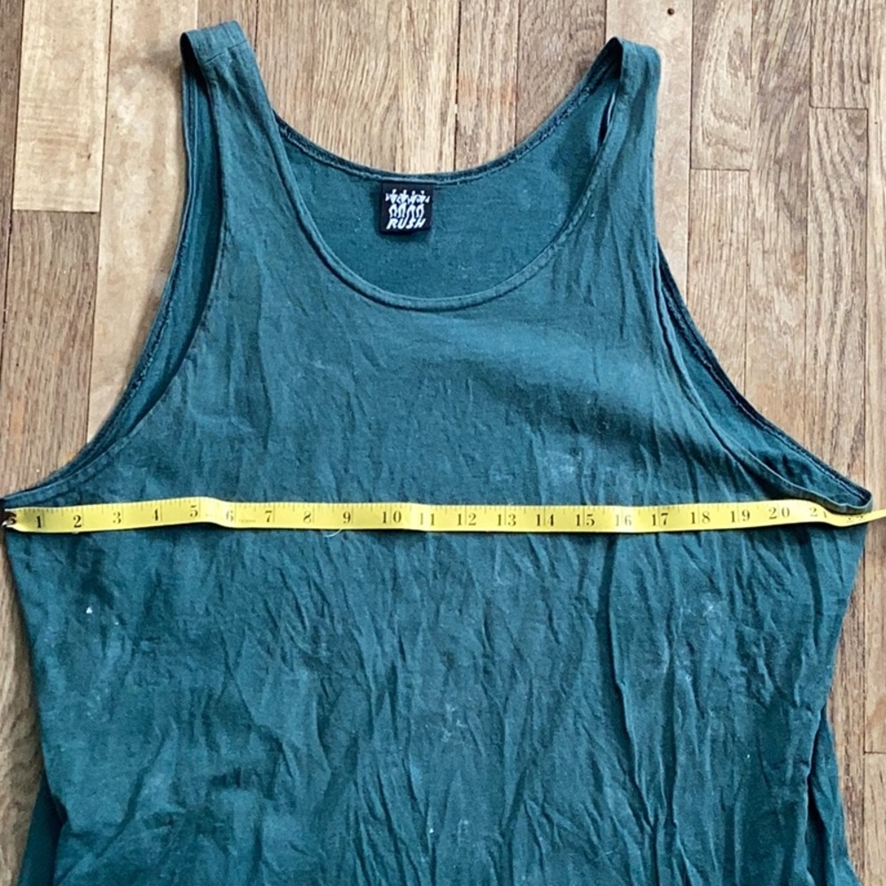 BODY BUILDER TANK TOP TEAL UniSex  RUSH 1980’s SZ LG VNVC